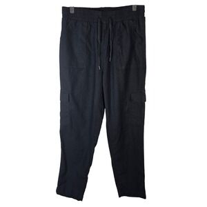 Ci Sono WOVENS Womens Black‎ Cargo Pants Drawstring Waist Linen Blend Size M